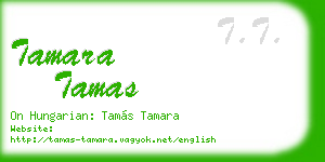 tamara tamas business card