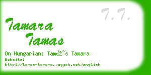 tamara tamas business card